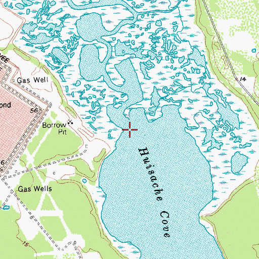 Topographic Map of Cox Creek, TX