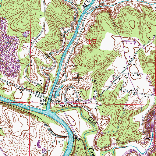 Topographic Map of Tremble Mine, AL