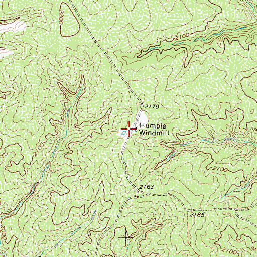Topographic Map of Humble Windmill, TX