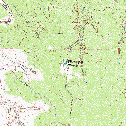 Topographic Map of Humpy Tank, TX