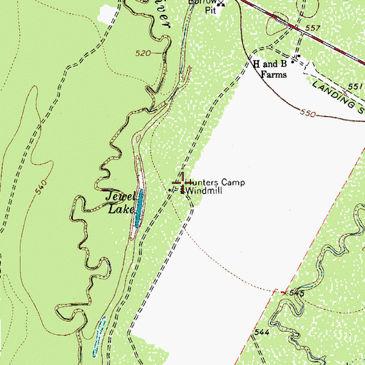 Topographic Map of Hunters Camp Windmill, TX