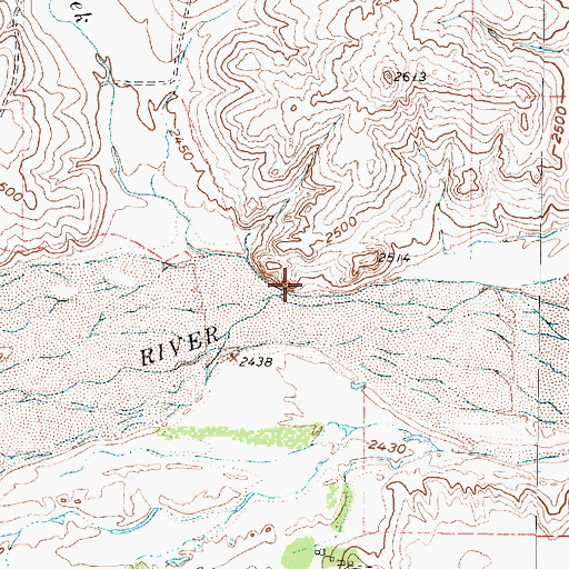 Topographic Map of Huselby Creek, TX