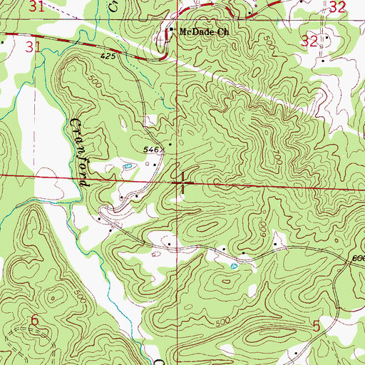 Topographic Map of Warrior River Mine, AL