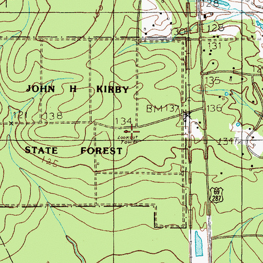 Topographic Map of Hyatt Lookout, TX
