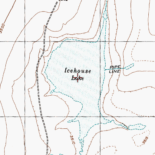 Topographic Map of Icehouse Lake, TX