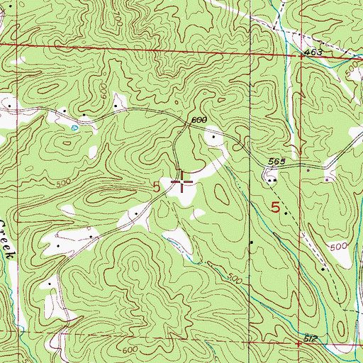 Topographic Map of Chisca Mine, AL