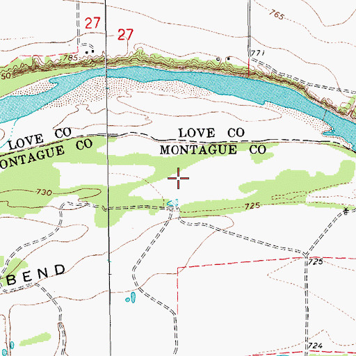 Topographic Map of Illinois Bend, TX