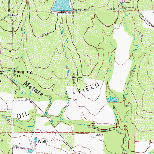 Topographic Map of Imogene Oil Field, TX