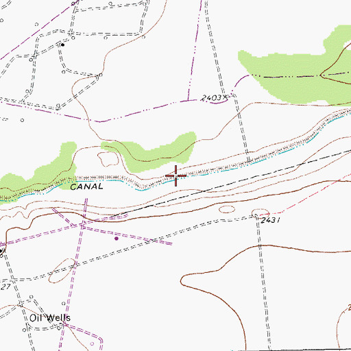 Topographic Map of Imperial Canal, TX