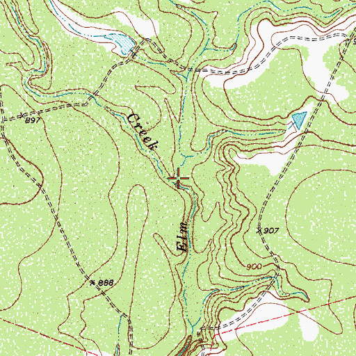 Topographic Map of Imperialist Creek, TX