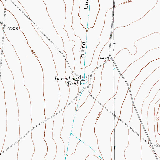 Topographic Map of In and Out Tank, TX