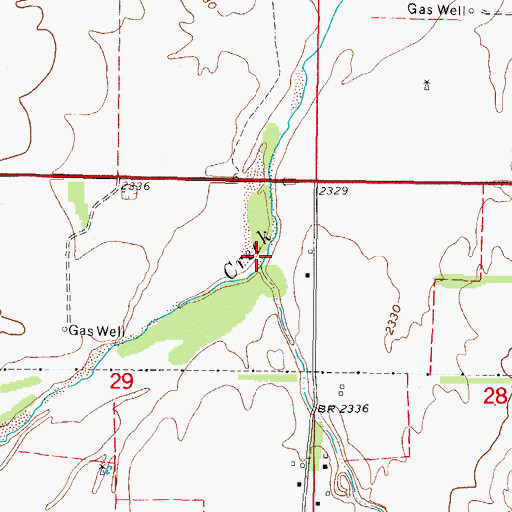 Topographic Map of Independent School, TX