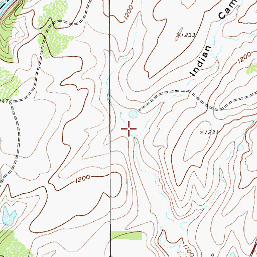 Topographic Map of Indian Camp Draw, TX