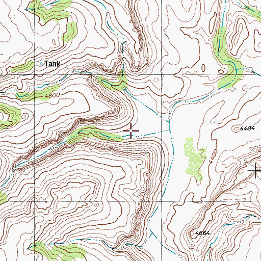 Topographic Map of Indian Creek, TX