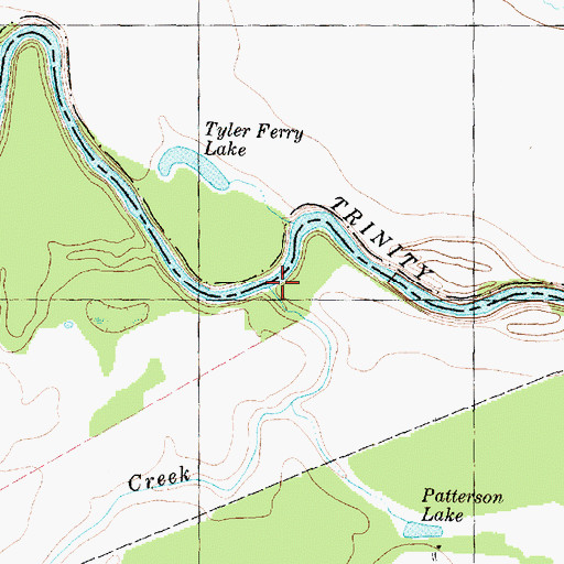 Topographic Map of Indian Creek, TX