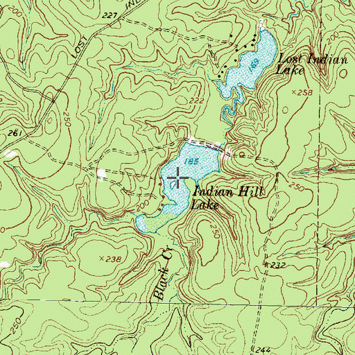 Topographic Map of Indian Hill Lake, TX
