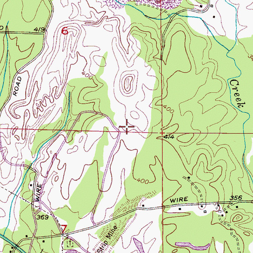 Topographic Map of Cedrum Mine, AL
