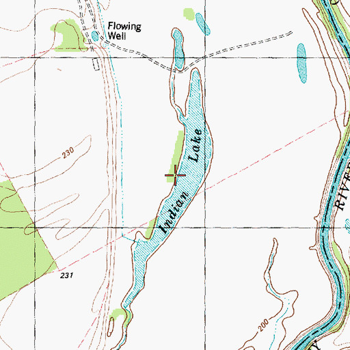Topographic Map of Indian Lake, TX