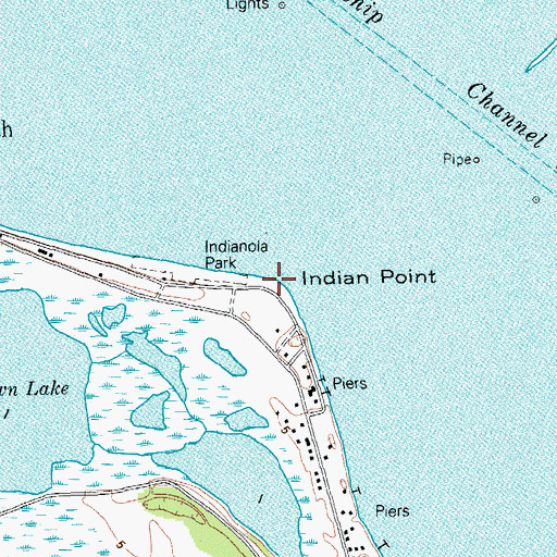 Topographic Map of Indian Point, TX