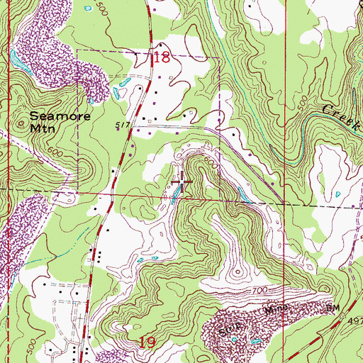 Topographic Map of Thornberry Drift Mine, AL