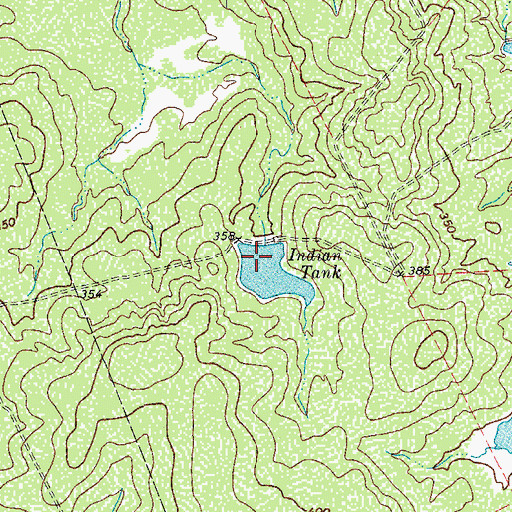 Topographic Map of Indian Tank, TX