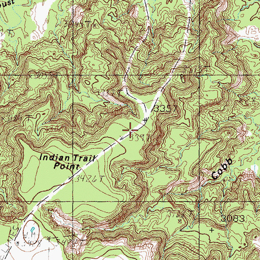 Topographic Map of Indian Trail Point, TX