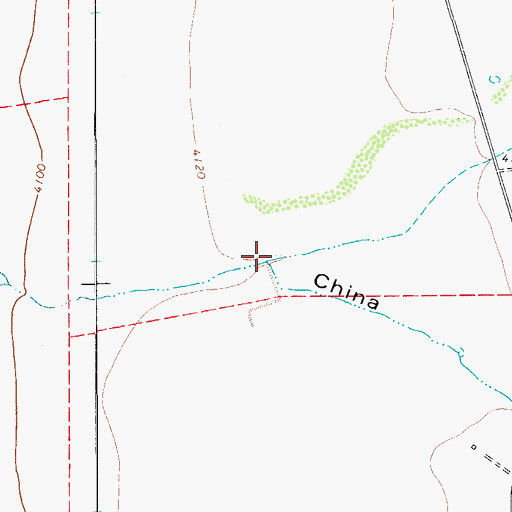 Topographic Map of Indian Waterhole Draw, TX