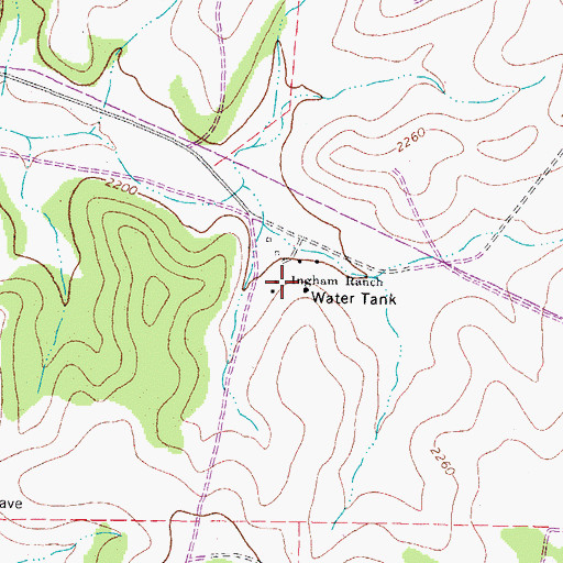 Topographic Map of Ingham Ranch, TX