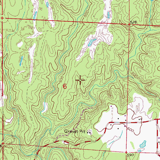 Topographic Map of McGough New Slope Mine, AL