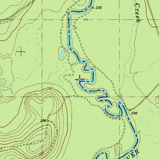 Topographic Map of Ioni Creek, TX