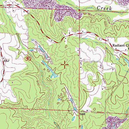 Topographic Map of Nauvoo Mine, AL