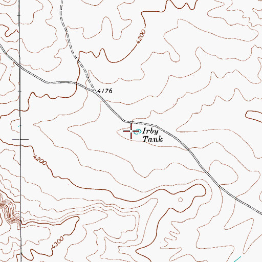Topographic Map of Irby Tank, TX
