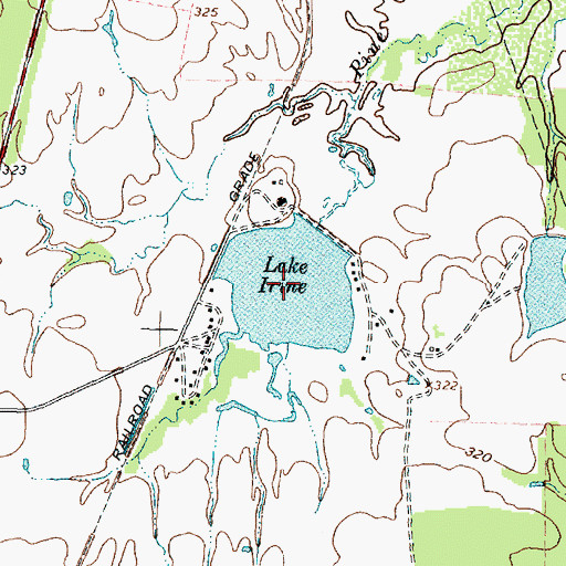 Topographic Map of Lake Irine, TX