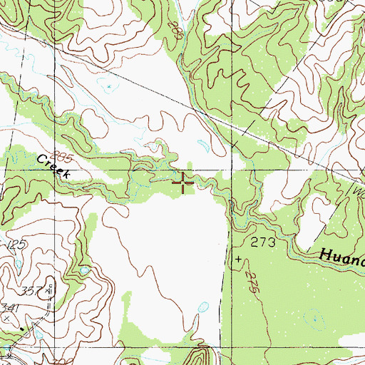 Topographic Map of Irish Creek, TX