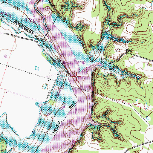 Topographic Map of Iron Bridge Park, TX