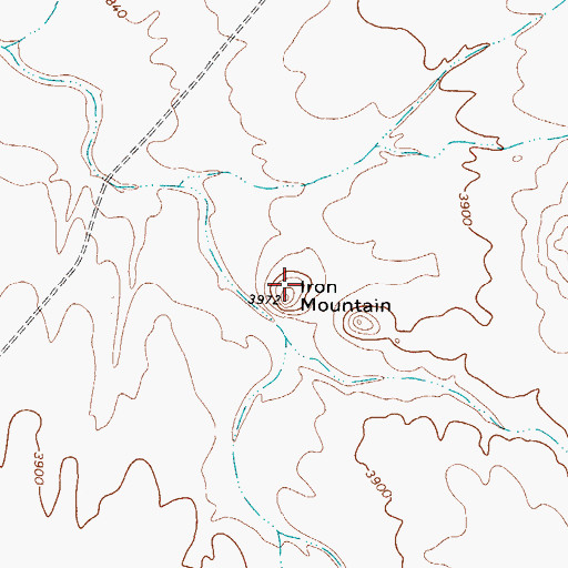 Topographic Map of Iron Mountain, TX