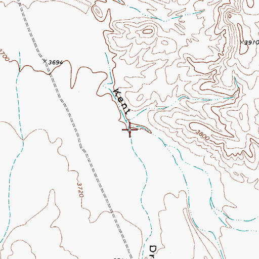 Topographic Map of Iron Mountain Draw, TX