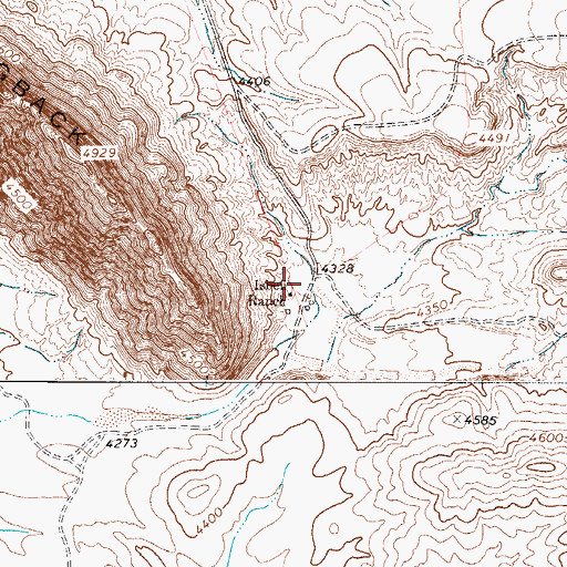 Topographic Map of Isbell Ranch, TX