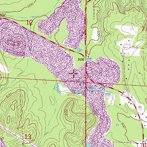 Topographic Map of Elk River Shaft Mine, AL
