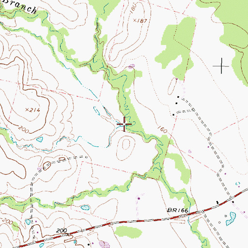 Topographic Map of Ivey Creek, TX