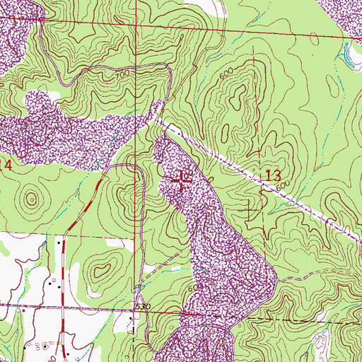 Topographic Map of Hope Mine, AL