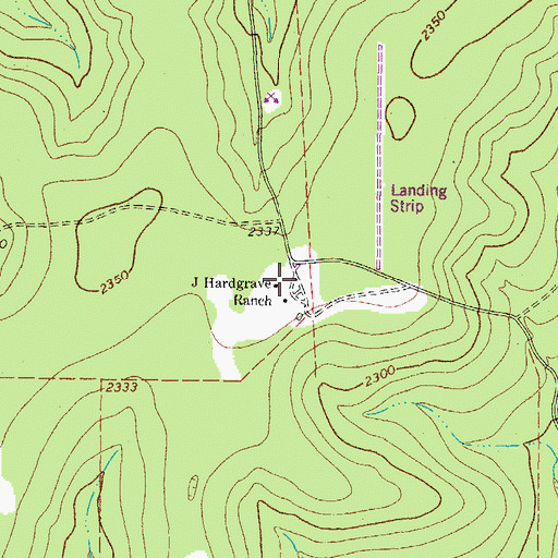 Topographic Map of J Hardgrave Ranch, TX