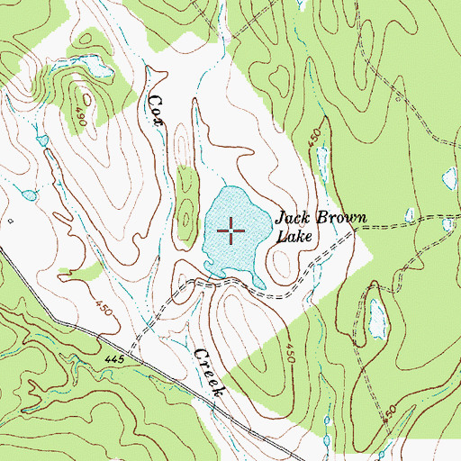 Topographic Map of Jack Brown Lake, TX