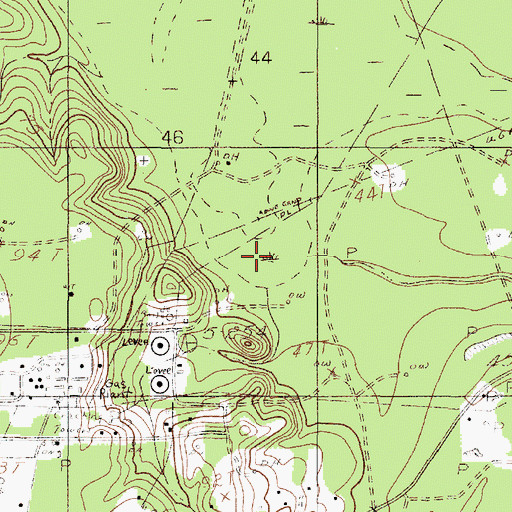 Topographic Map of Jack Gore Baygall, TX