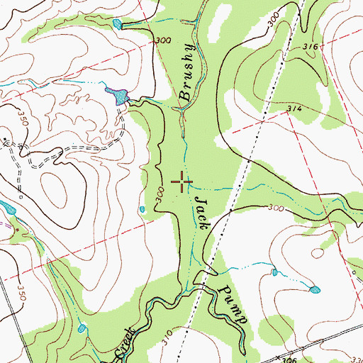Topographic Map of Jack Pump Creek, TX