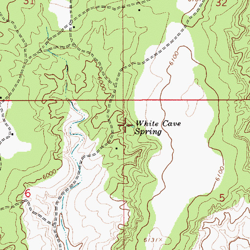 Topographic Map of White Cave Spring, AZ