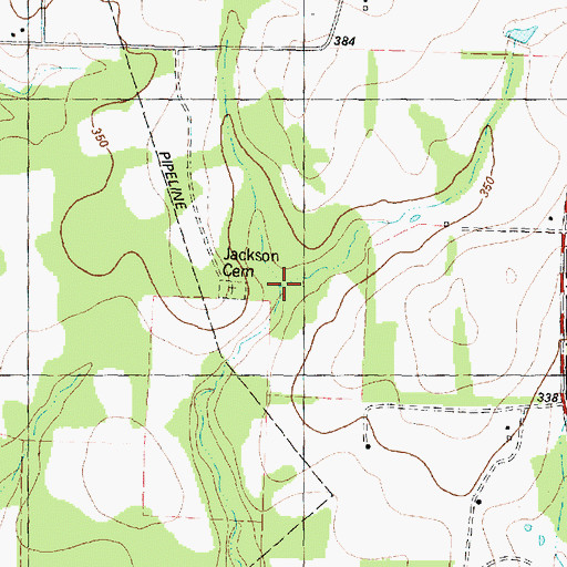 Topographic Map of Jackson Cemetery, TX