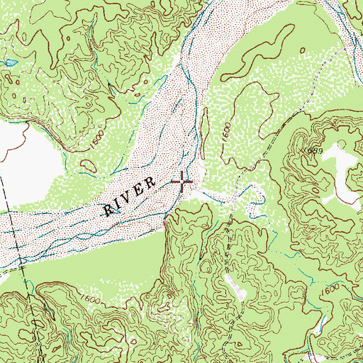 Topographic Map of Jackson Creek, TX