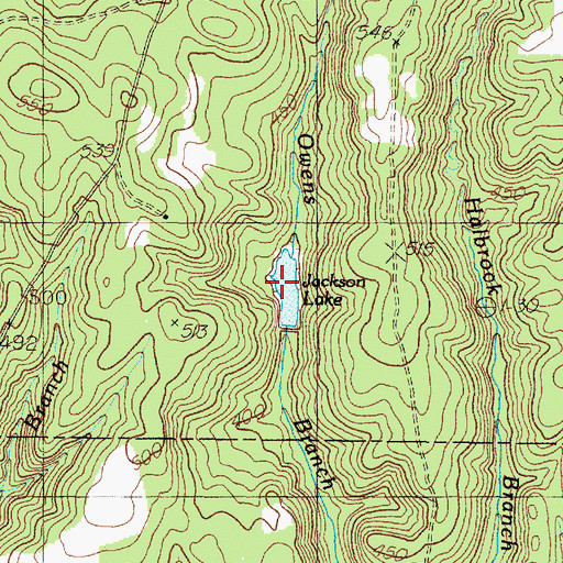 Topographic Map of Jackson Lake, TX