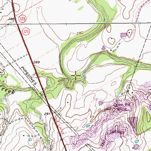 Topographic Map of Jacobs Creek, TX